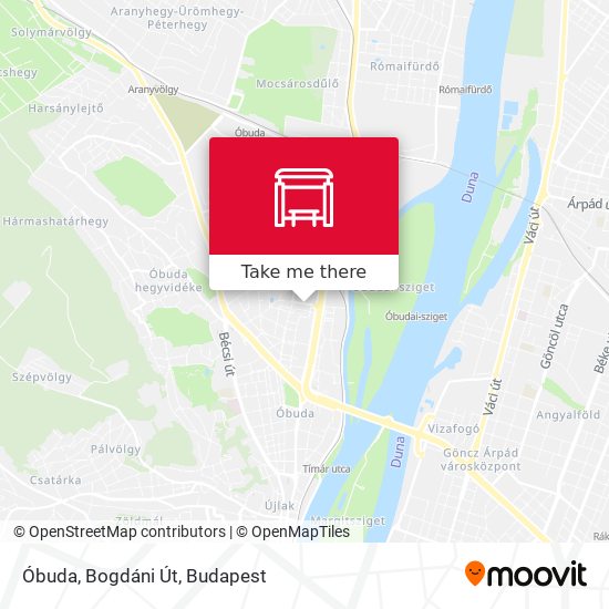 Óbuda, Bogdáni Út map