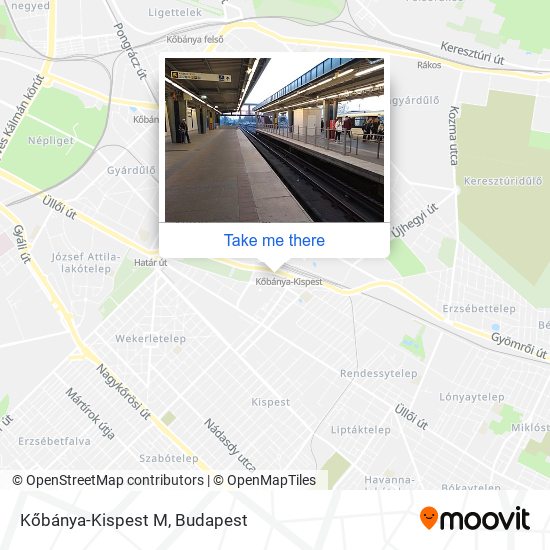 Kőbánya-Kispest M map
