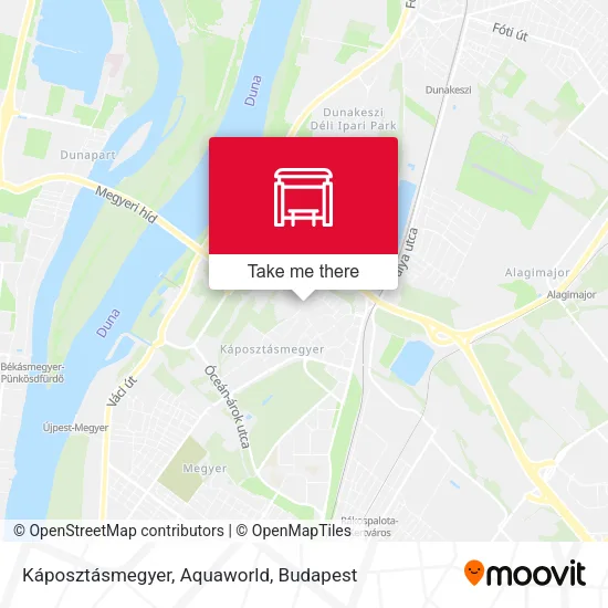 Káposztásmegyer, Aquaworld map