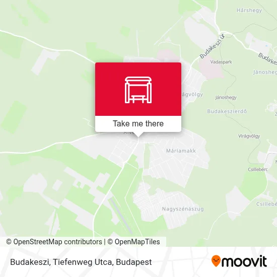 Budakeszi, Tiefenweg Utca map