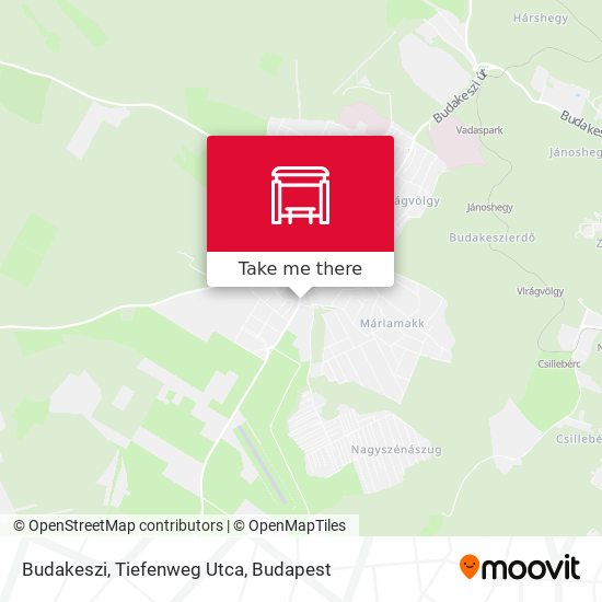 Budakeszi, Tiefenweg Utca map