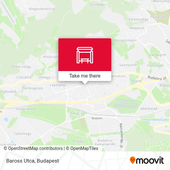 Baross Utca map