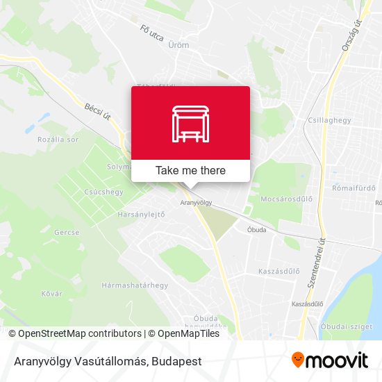 Aranyvölgy Vasútállomás map