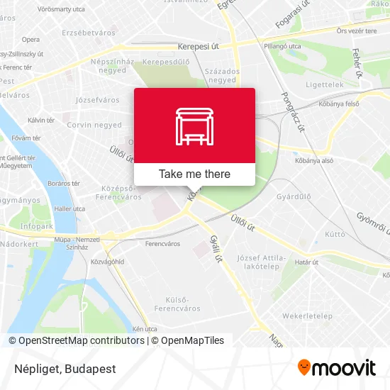 Népliget map