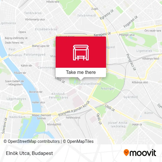 Elnök Utca map
