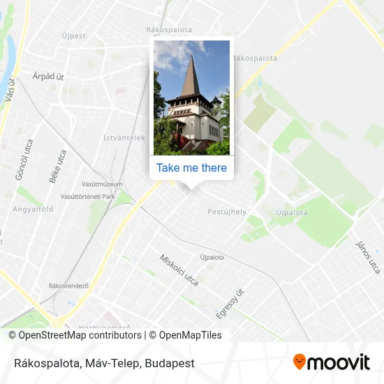 Rákospalota, Máv-Telep map