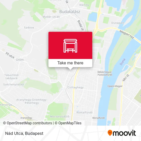 Nád Utca map