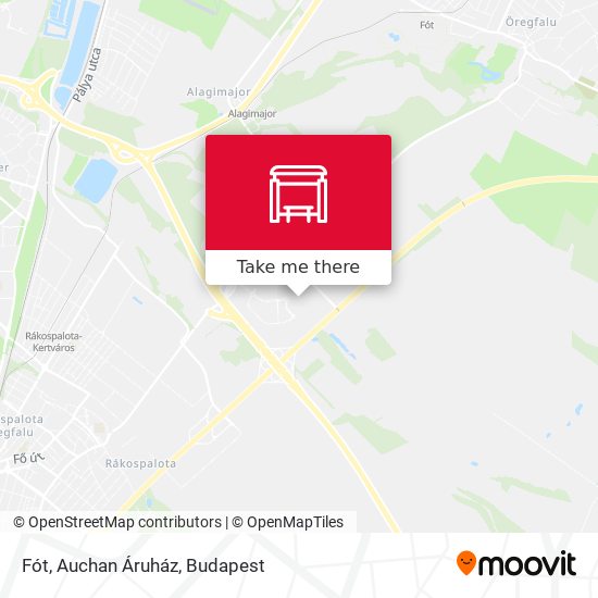 Fót, Auchan Áruház map