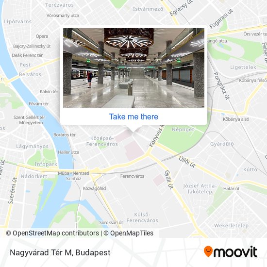 Nagyvárad Tér M map