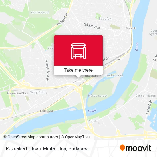 Rózsakert Utca / Minta Utca map