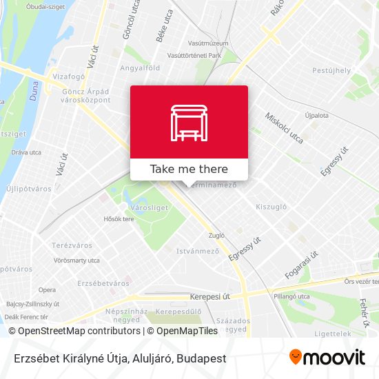 Erzsébet Királyné Útja, Aluljáró map