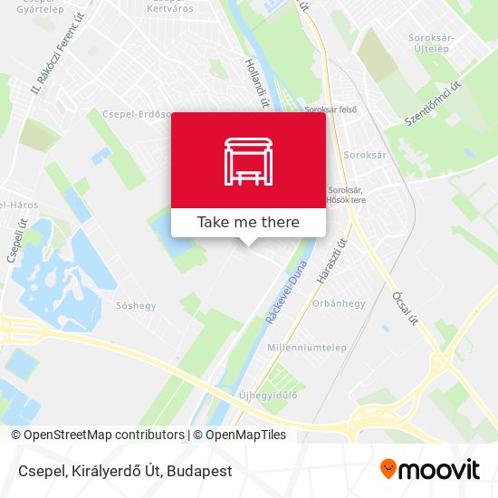 Csepel, Királyerdő Út map