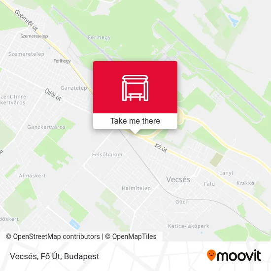 Vecsés, Fő Út map