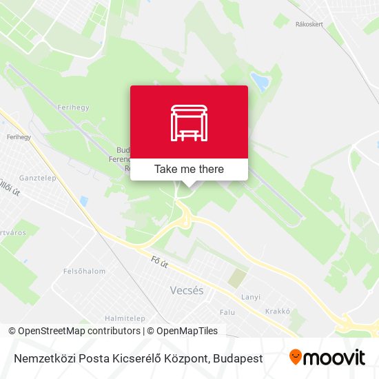 Nemzetközi Posta Kicserélő Központ map