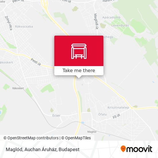 Maglód, Auchan Áruház map