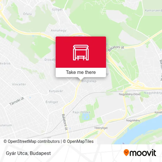 Gyár Utca map