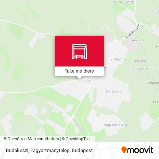 Budakeszi, Fagyártmánytelep map