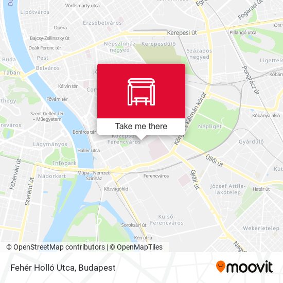 Fehér Holló Utca map
