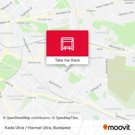 Kada Utca / Harmat Utca map