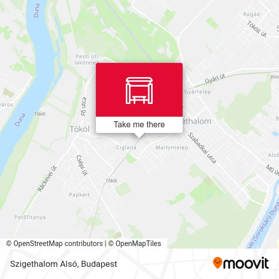 Szigethalom Alsó map