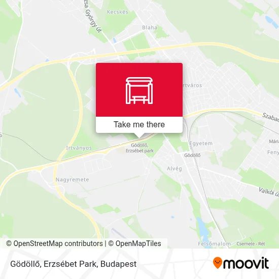 Gödöllő, Erzsébet Park map