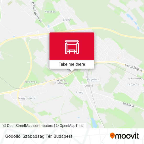 Gödöllő, Szabadság Tér map