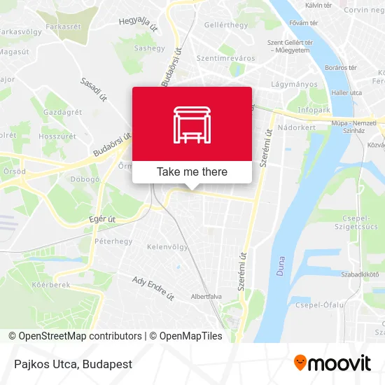 Pajkos Utca map