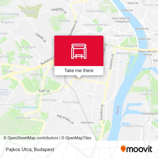 Pajkos Utca map