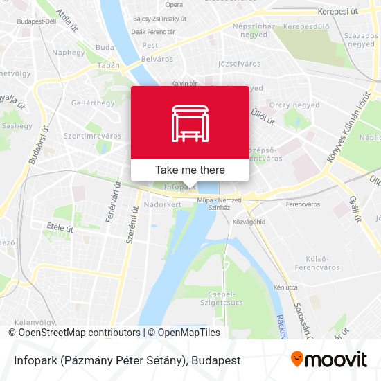 Infopark (Pázmány Péter Sétány) map