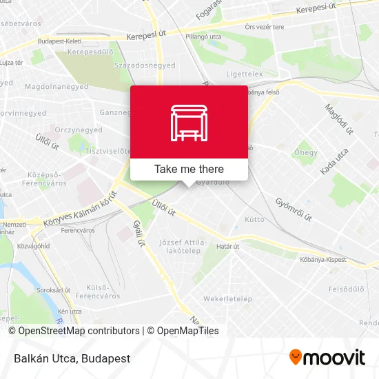 Balkán Utca map