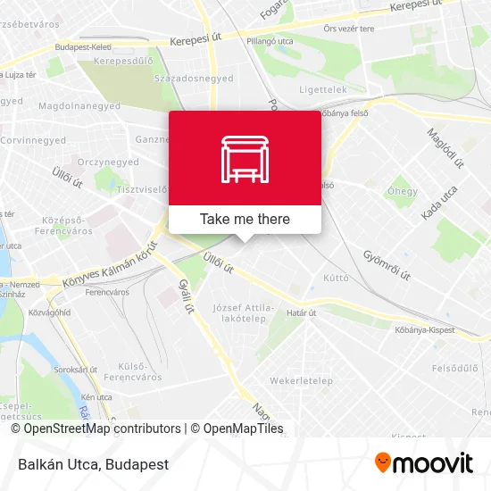 Balkán Utca map