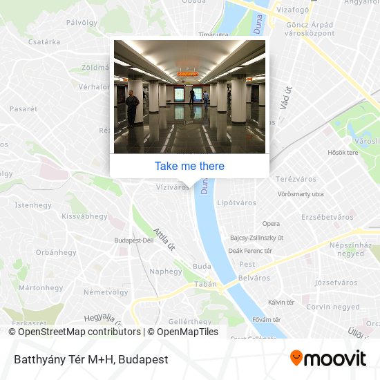 Batthyány Tér M+H map