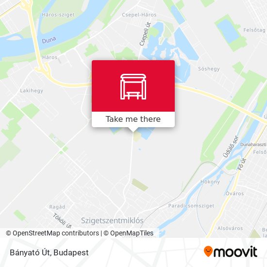 Bányató Út map