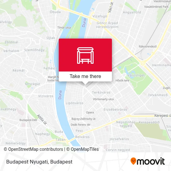 Budapest Nyugati map