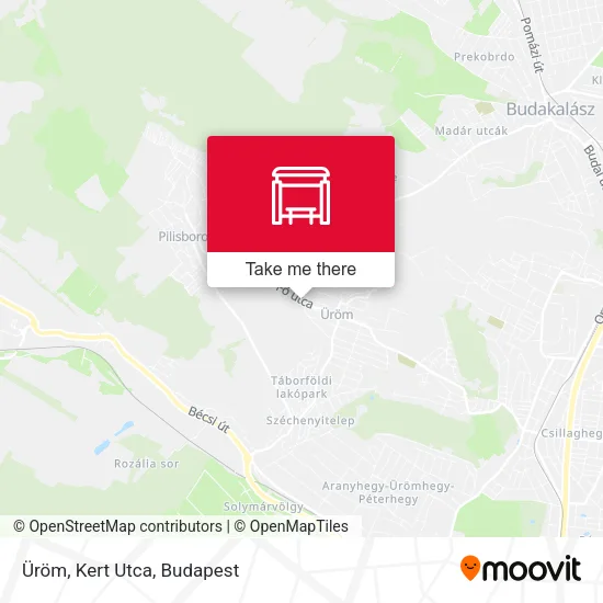Üröm, Kert Utca map