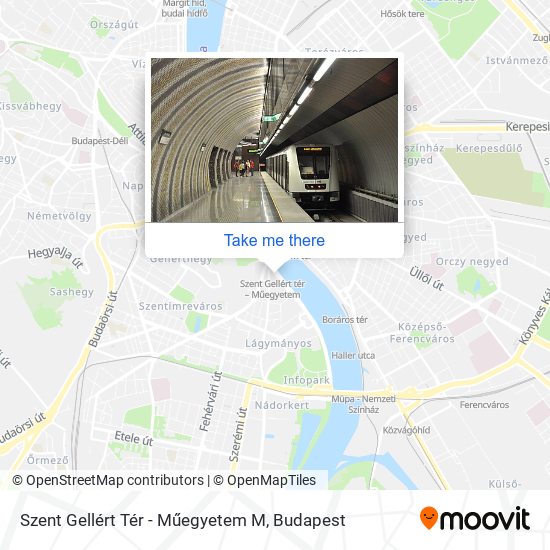 Szent Gellért Tér - Műegyetem M map