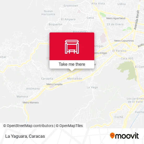 La Yaguara map