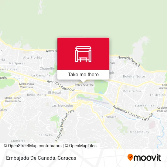 Embajada De Canadá map