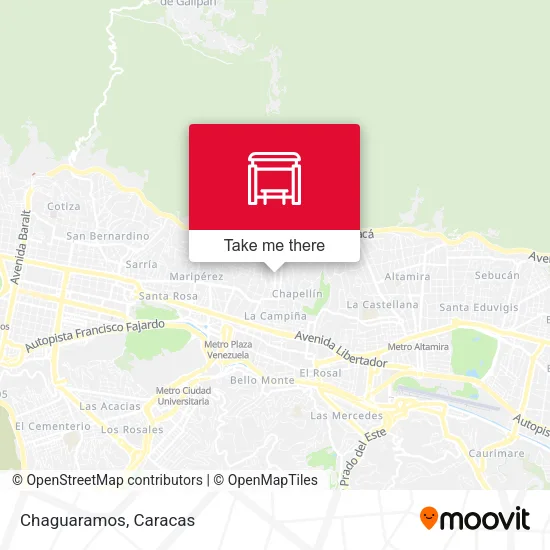 Chaguaramos map