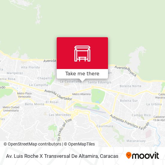 Av. Luis Roche X Transversal De Altamira map