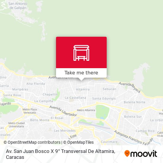Av. San Juan Bosco X 9° Transversal De Altamira map