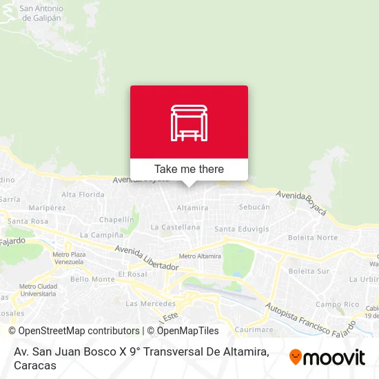 Av. San Juan Bosco X 9° Transversal De Altamira map