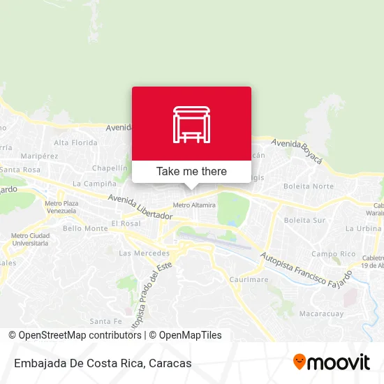 Mapa de Embajada De Costa Rica