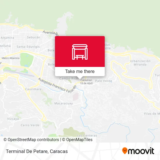 Mapa de Terminal De Petare