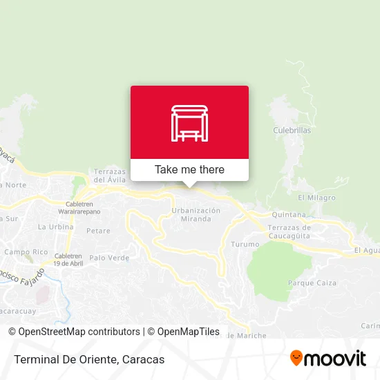 Mapa de Terminal De Oriente