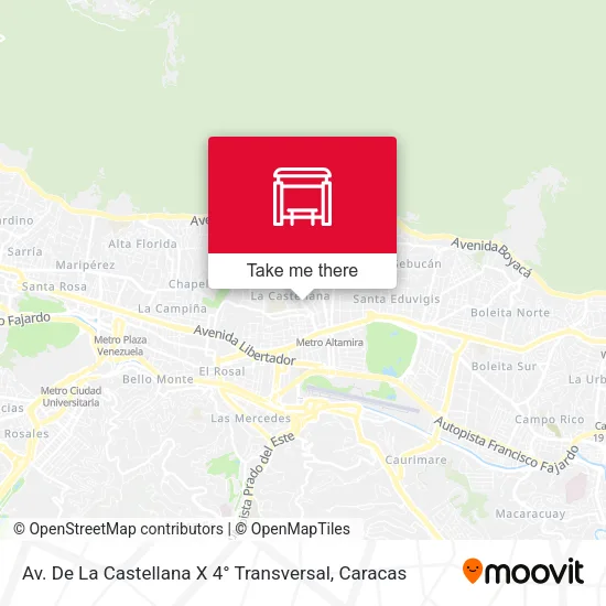 Mapa de Av. De La Castellana X 4° Transversal