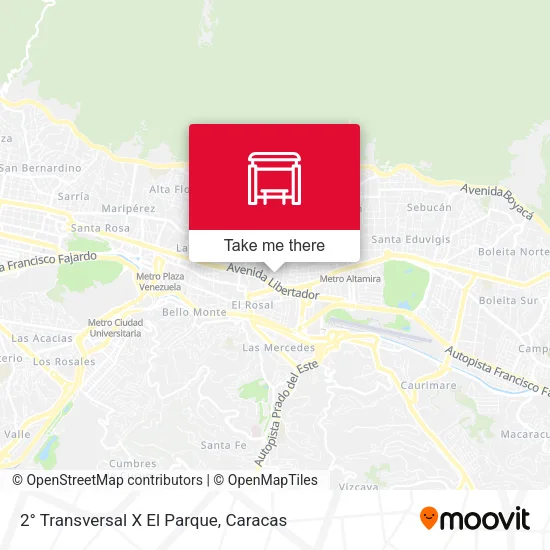 Mapa de 2° Transversal X El Parque
