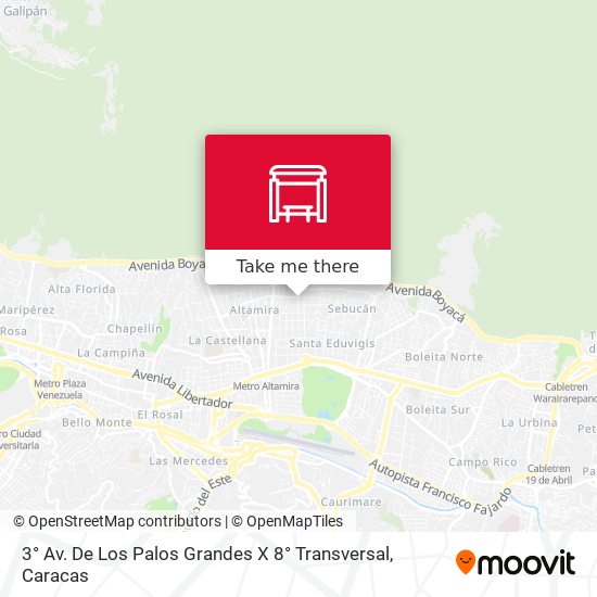 3° Av. De Los Palos Grandes X 8° Transversal map