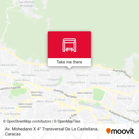 Mapa de Av. Mohedano X 4° Transversal De La Castellana