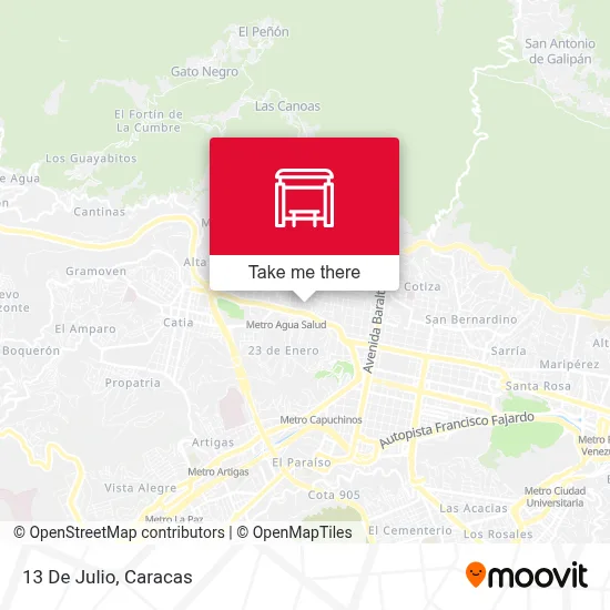 13 De Julio map